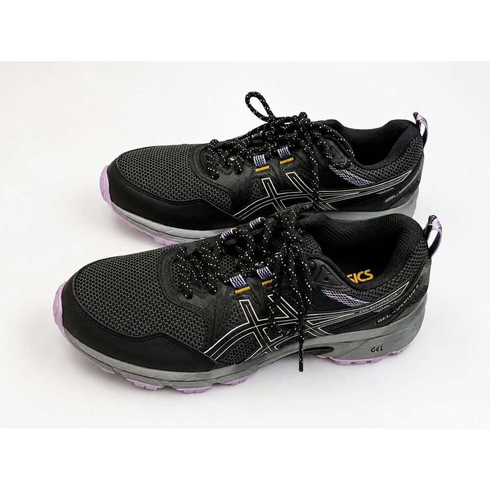 ASICS GEL-Venture 8 Women's Size 10 Black Pink Trail Running Shoes 1012A708 NWOT